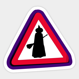 Witch Crossing Sticker